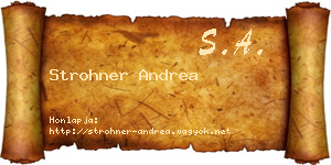 Strohner Andrea névjegykártya